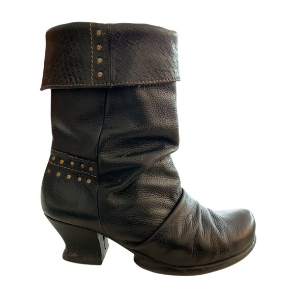 JOHN FLUEVOG Thanks WICKED BLACK Leather Boots - Picture 1 of 6